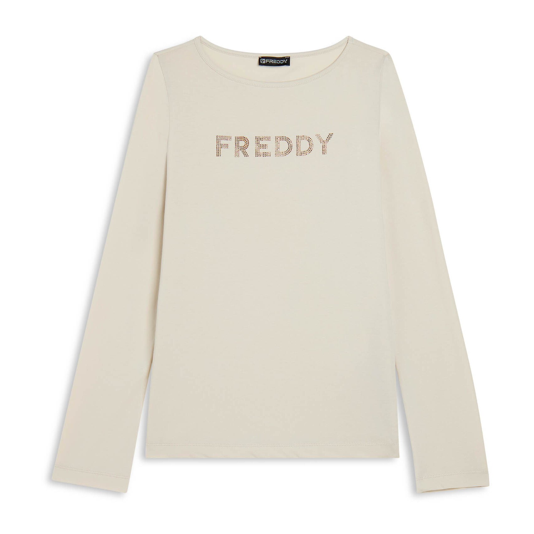 T-shirt a maniche lunghe in jersey con logo FREDDY in strass