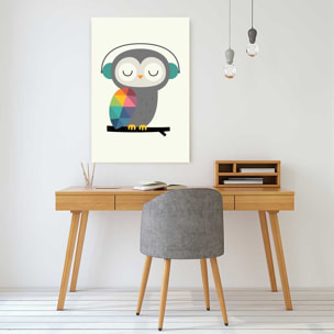 Tableau hibou music Toile imprimée