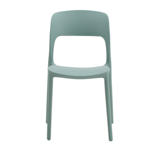 set 2 sedie impilabili in polipropilene verdi
