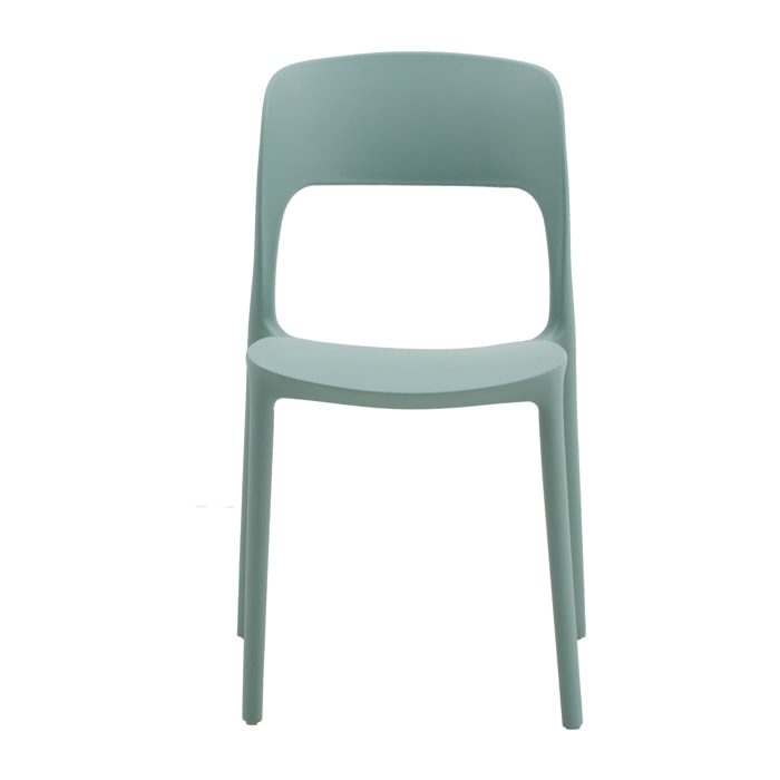 set 2 sedie impilabili in polipropilene verdi