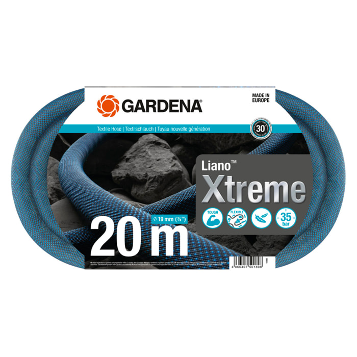 Tuyau Textile Hose Liano Xtreme 19 mm (3/4') - 20 m - GARDENA - 18480-20