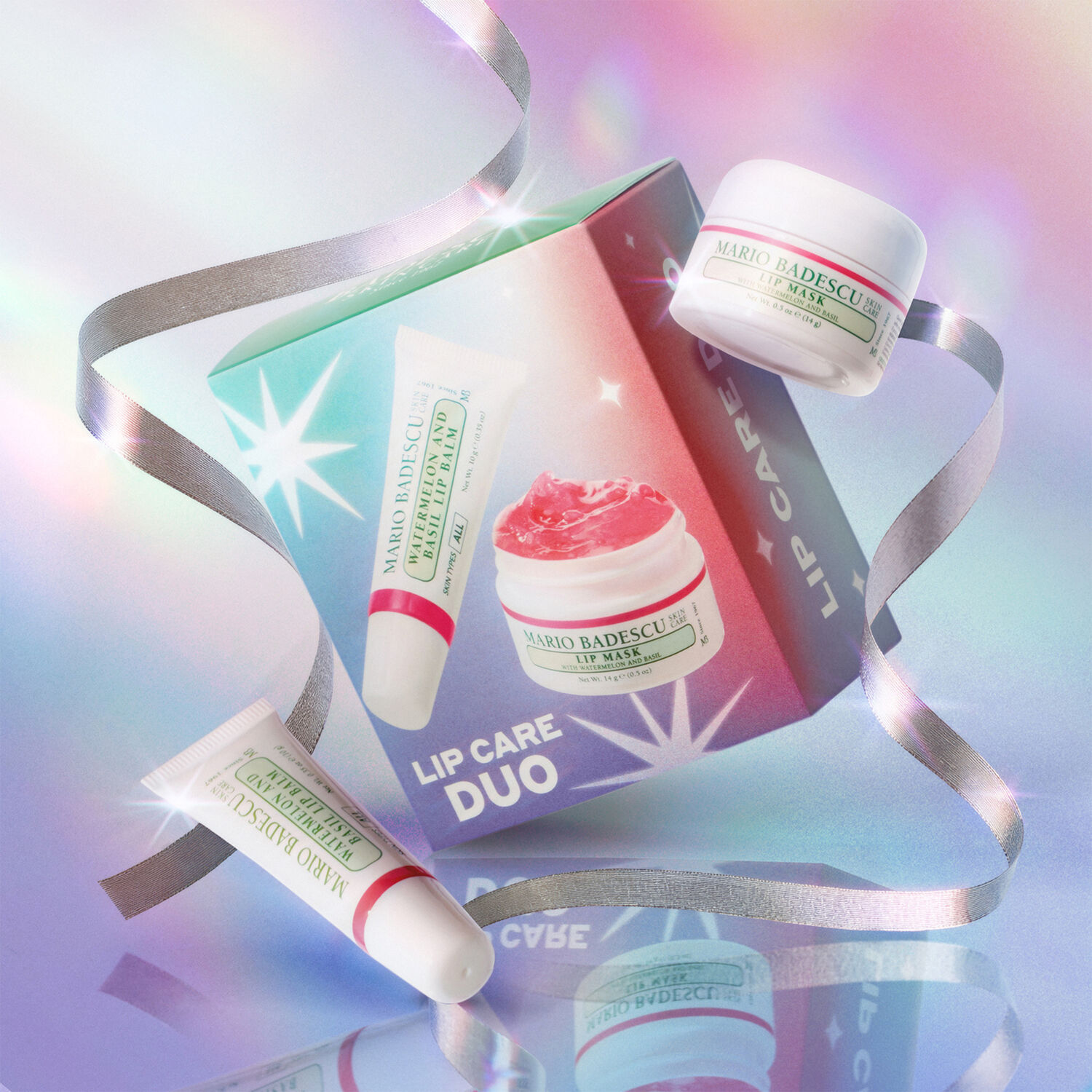 Watermelon And Basil - Coffret Édition Limitée Baume à Lèvres Nourrissant 10g + Masque à Lèvres Riche pour la Nuit 14g