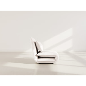 Candice - Banquette 1 place convertible clic-clac en velours côtelé - Beige