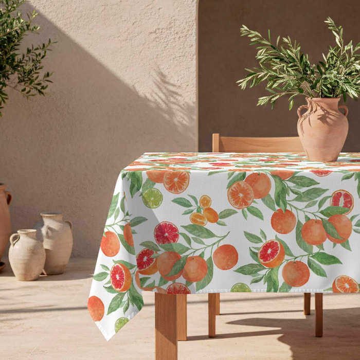 Mantel antimanchas Oranges - 100% algodón -