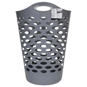 Corbeille à linge souple 60L gris