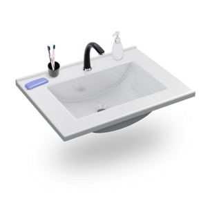 Lavabo de resina Nilo Blanco