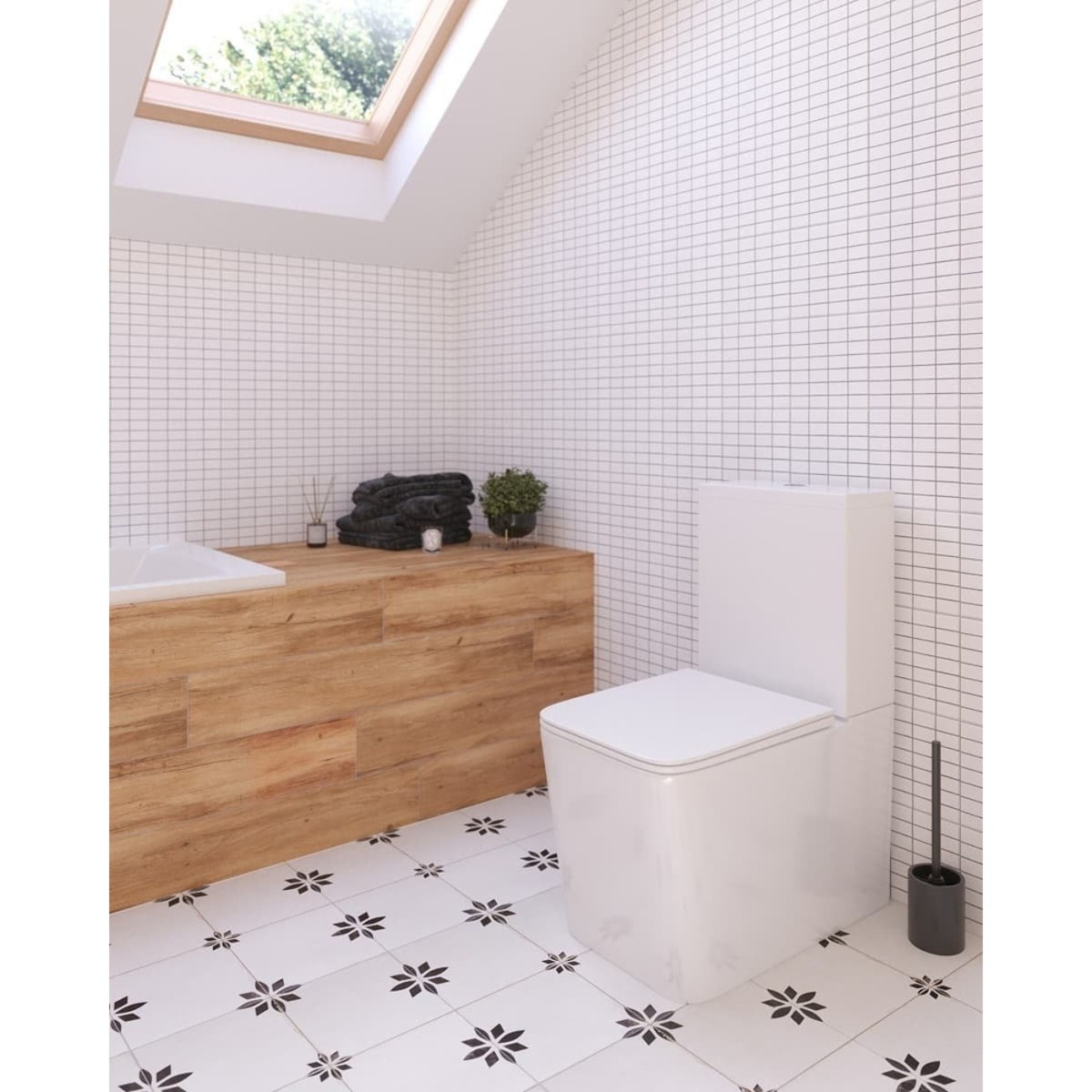 Feel Brosse WC en céramique, noir (SATDFEEL37CE)