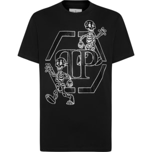 PHILIPP PLEIN Camiseta de cuello redondo y manga corta SKELETON