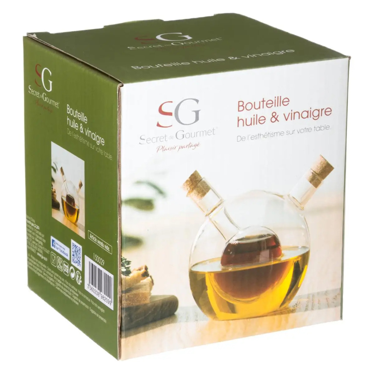 Bouteille huile/vinaigre verre 048L