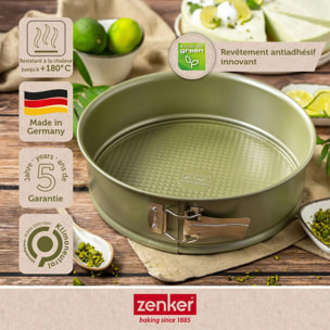 Ensemble avec 1 Moule à manqué à charnière, 1 spatule Zenker et 2 bols à mixer en inox Fackelmann