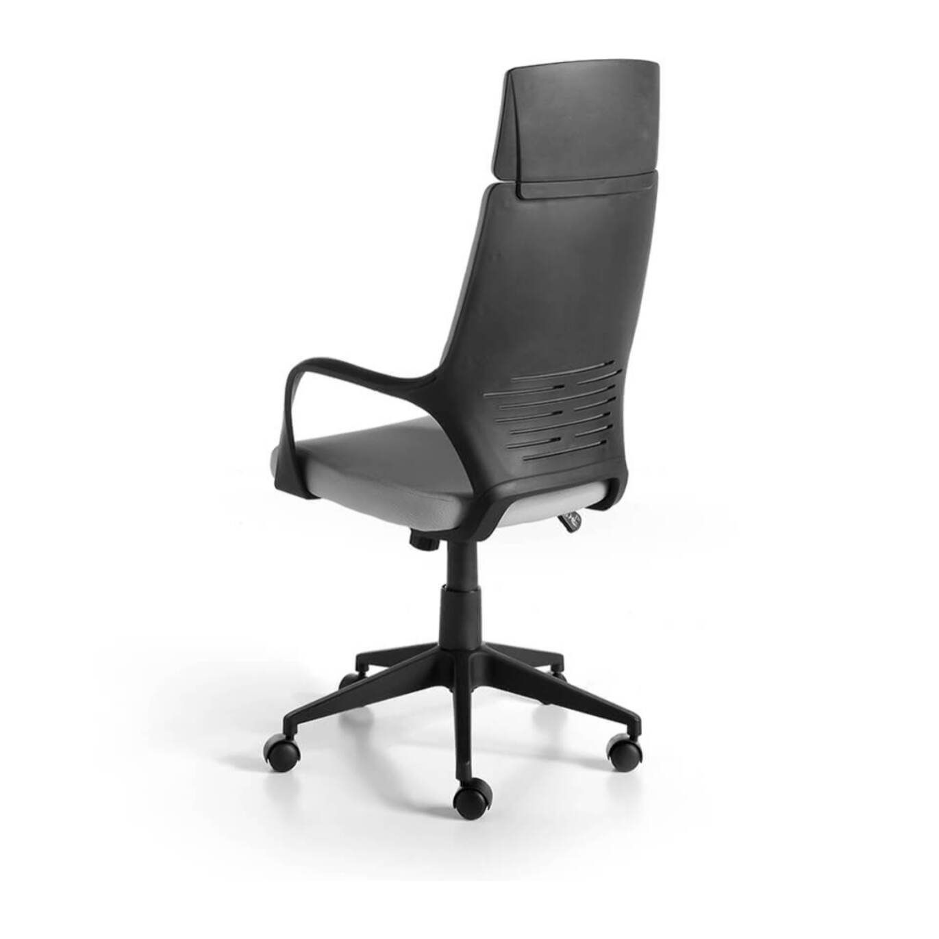 Sillón Angel Cerdá de oficina con grazos tapizado en tela patas en acero con ruedas 63x63x117cm