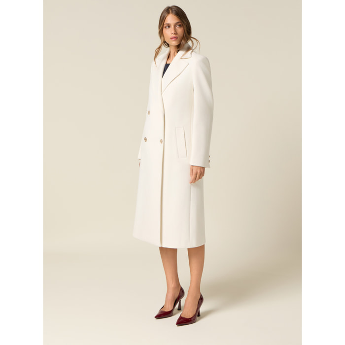 Oltre - Cappotto lungo doppiopetto - Bianco
