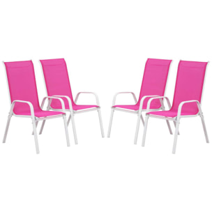 Fauteuil jardin Textilène "Cordoba" - Phoenix - Écru - Lot de 4