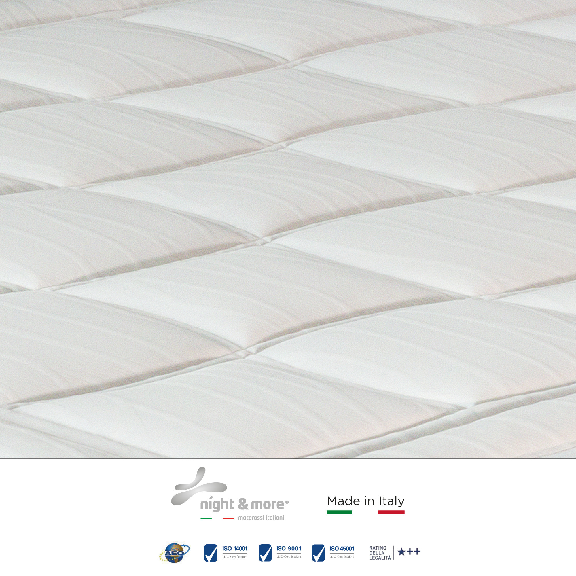 "ELEGANCE FOAM" H25 cm 80x190 guanciale Memory OMAGGIO 5 strati in FOAM arrotolato