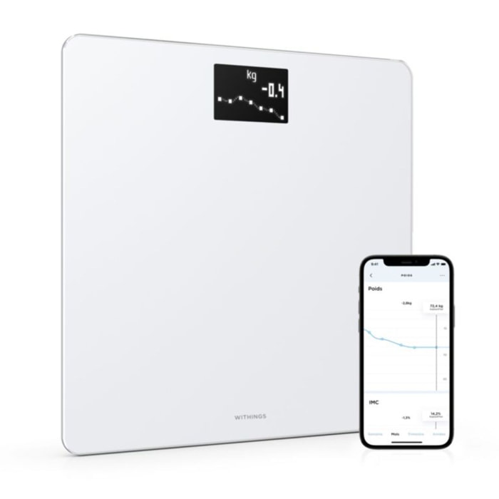 Pèse personne connecté WITHINGS Body Blanc