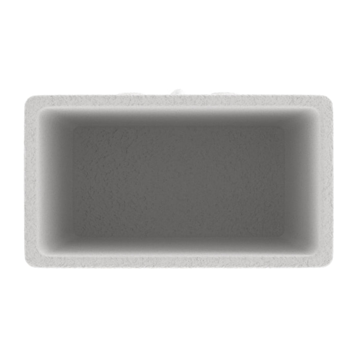 Cache-pot blanc en terre cuite H21 cm - Baho
