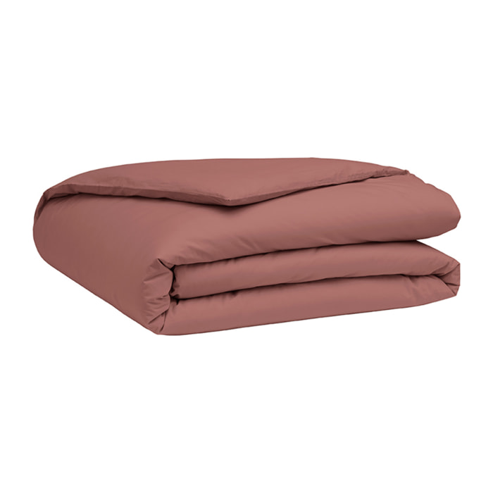 Housse de couette unie en percale de coton lavée, DELICATE