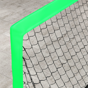 Juego de 2 Porterías de Fútbol para Niños Porterías de Fútbol Plegables con Luz LED Barras de Fibra de Vidrio y Bolsa de Transporte Deportes para Interior y Exterior 120x90x90 cm Verde