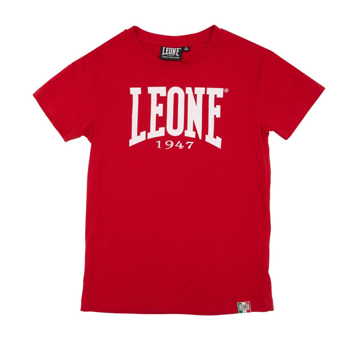 T-shirt maniche corte da bambino in cotone Leone Basic