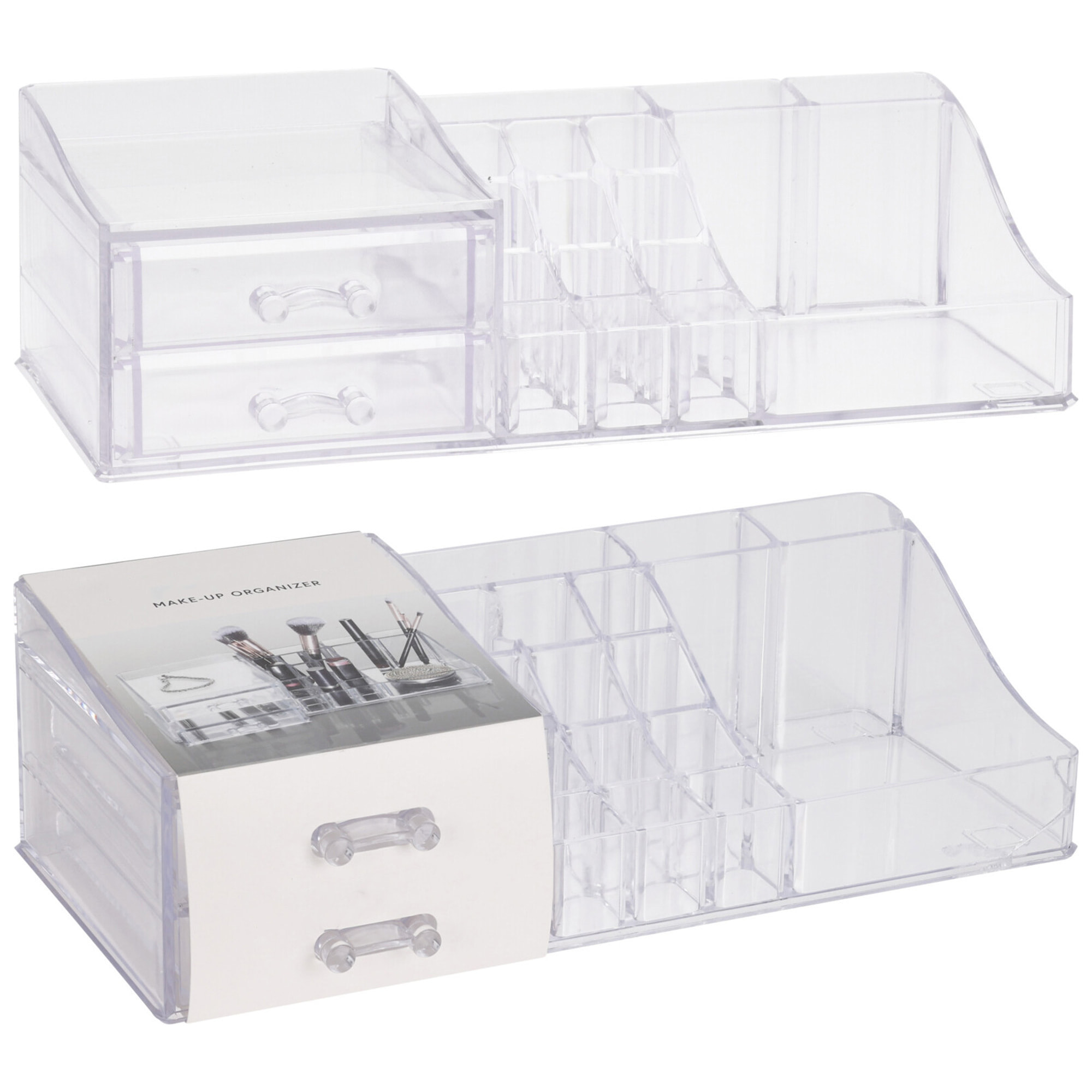 Organizador de maquillaje con cajones - material ps, dimensiones 30x13x9cm - peso 665g