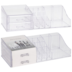 Organizador de maquillaje con cajones - material ps, dimensiones 30x13x9cm - peso 665g