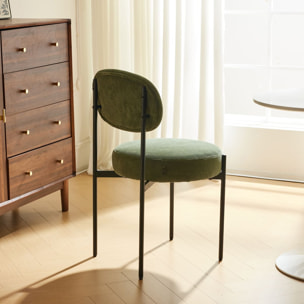 Lot de 2 chaises en velours côtelé - EVORA