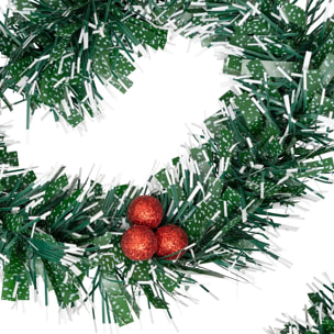 Guirlande baies bouts blancs 7,5cmx2m 6 plis vert