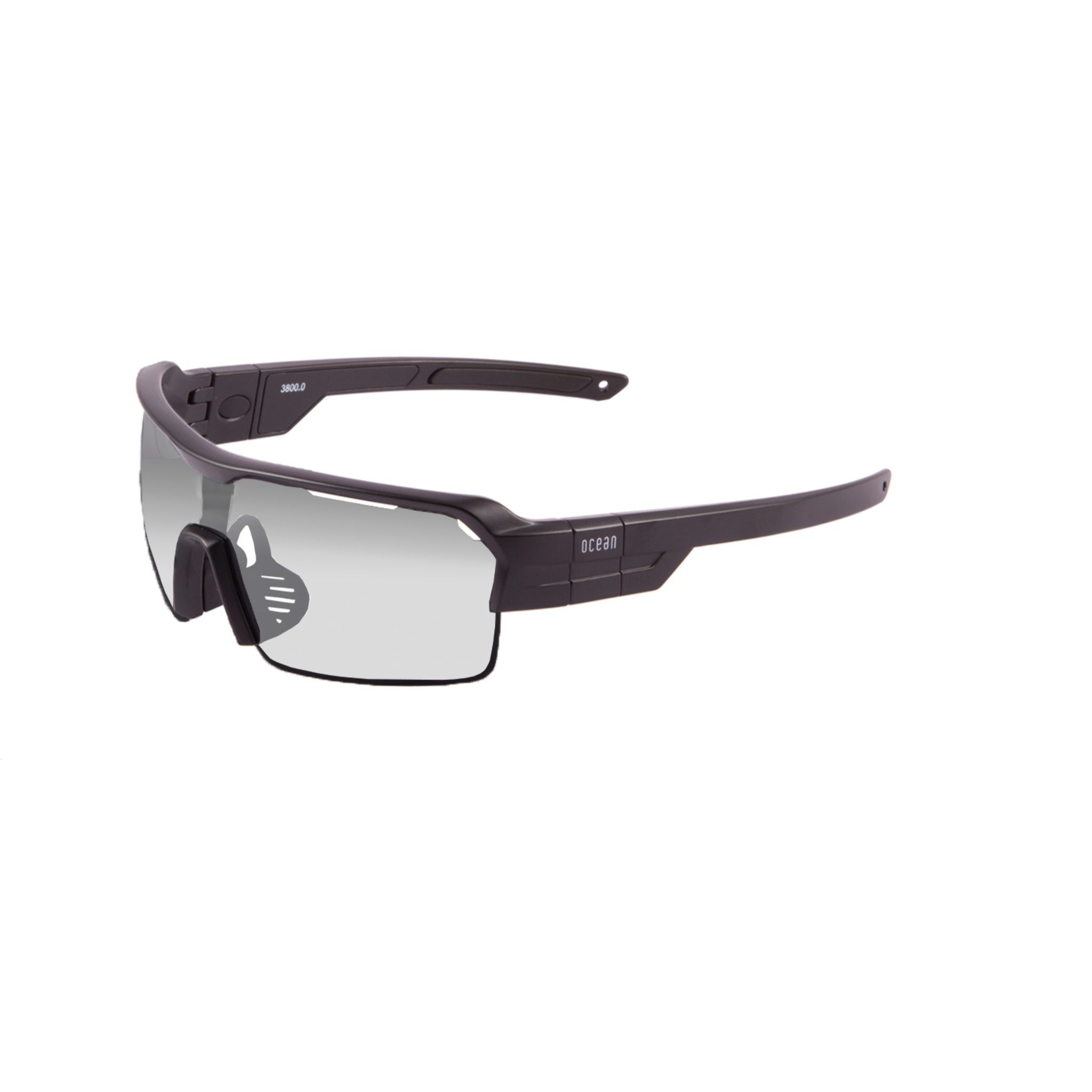 Gafas de deportes acuáticos OCEAN RACE - Negro mate / Fotocromáticas