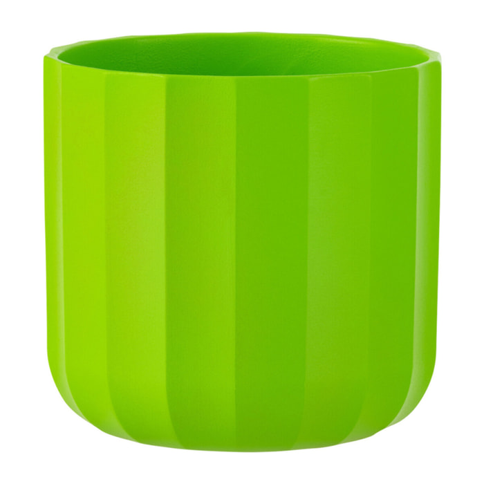 J-Line cache-pot Summer - céramique - vert - medium - 2 pièces - Ø 15 cm