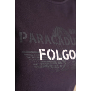 T-shirt Folgore a maniche corte blu donna