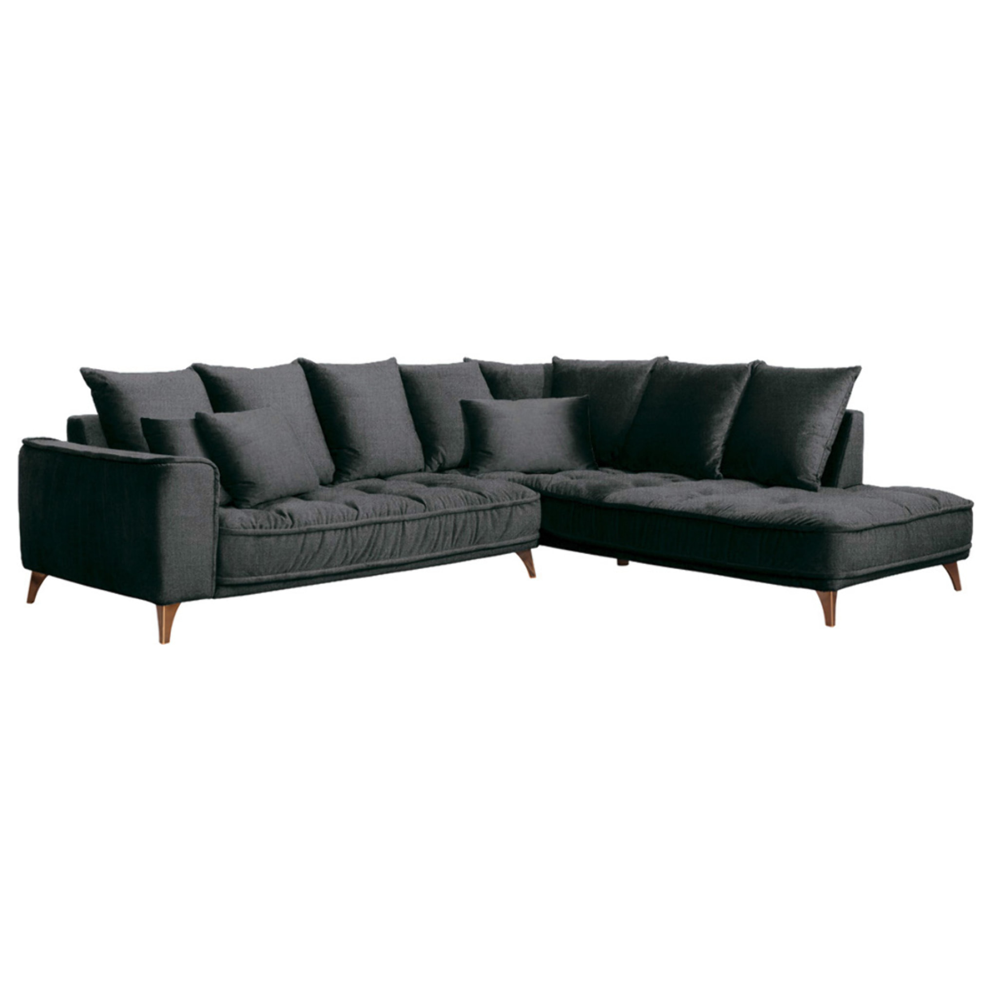 Canapé d'Angle Droit Tissu Altamo, 4 Places, Housse Déhoussable, Style Scandinave