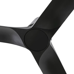 HEY TUB LED S Ventilador de techo negro/madera oscura DC