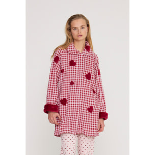 Vestaglia donna petit coeur in pile con zip Noidinotte