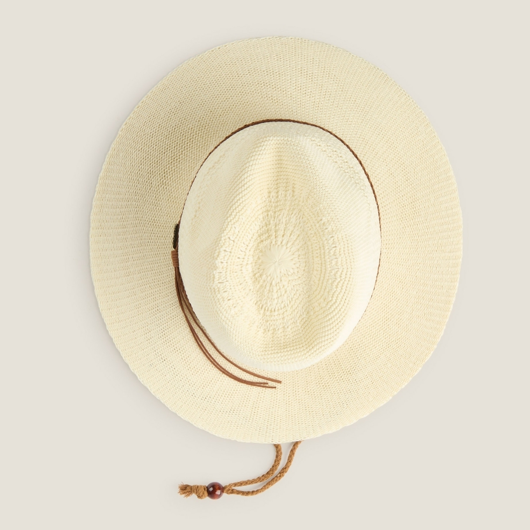 Sombrero playa tira cuero Blixem color blanco