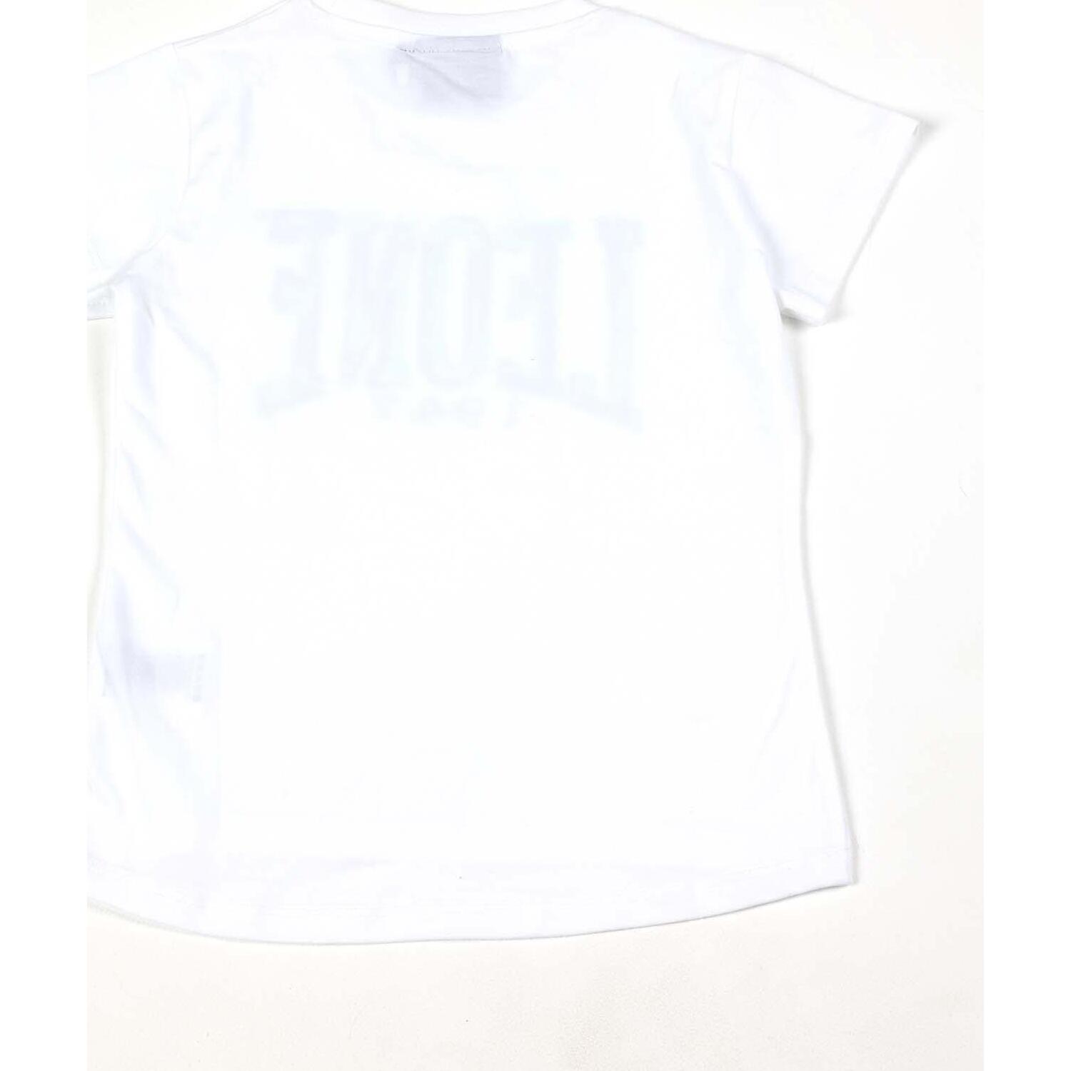 Leone Camiseta de algodón de manga corta para niña azul