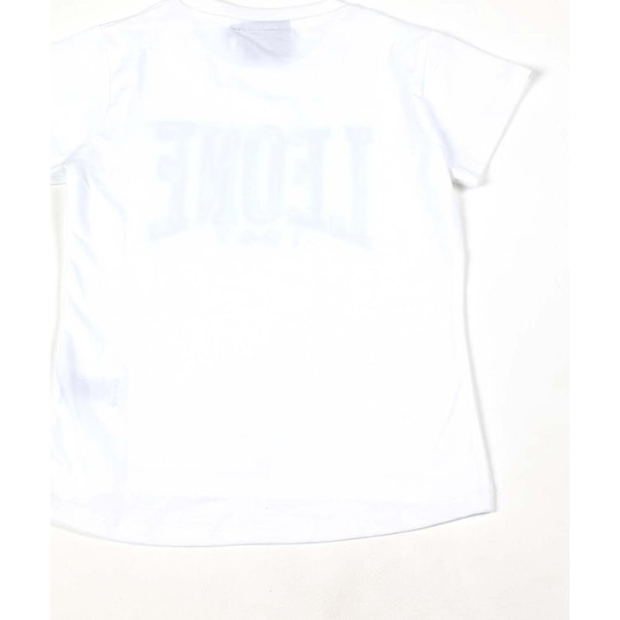 Leone Camiseta de algodón de manga corta para niña azul