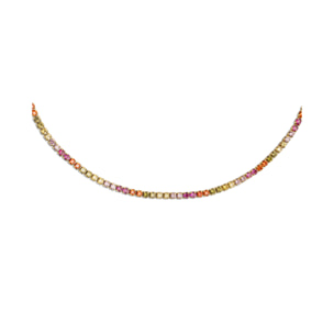 Collar Riviere Colors Baño Oro