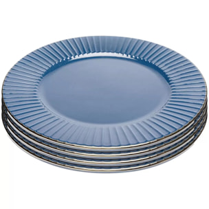 Assiettes Muse bleues 27cm set de 4 Kare Design