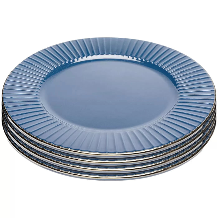 Assiettes Muse bleues 27cm set de 4 Kare Design