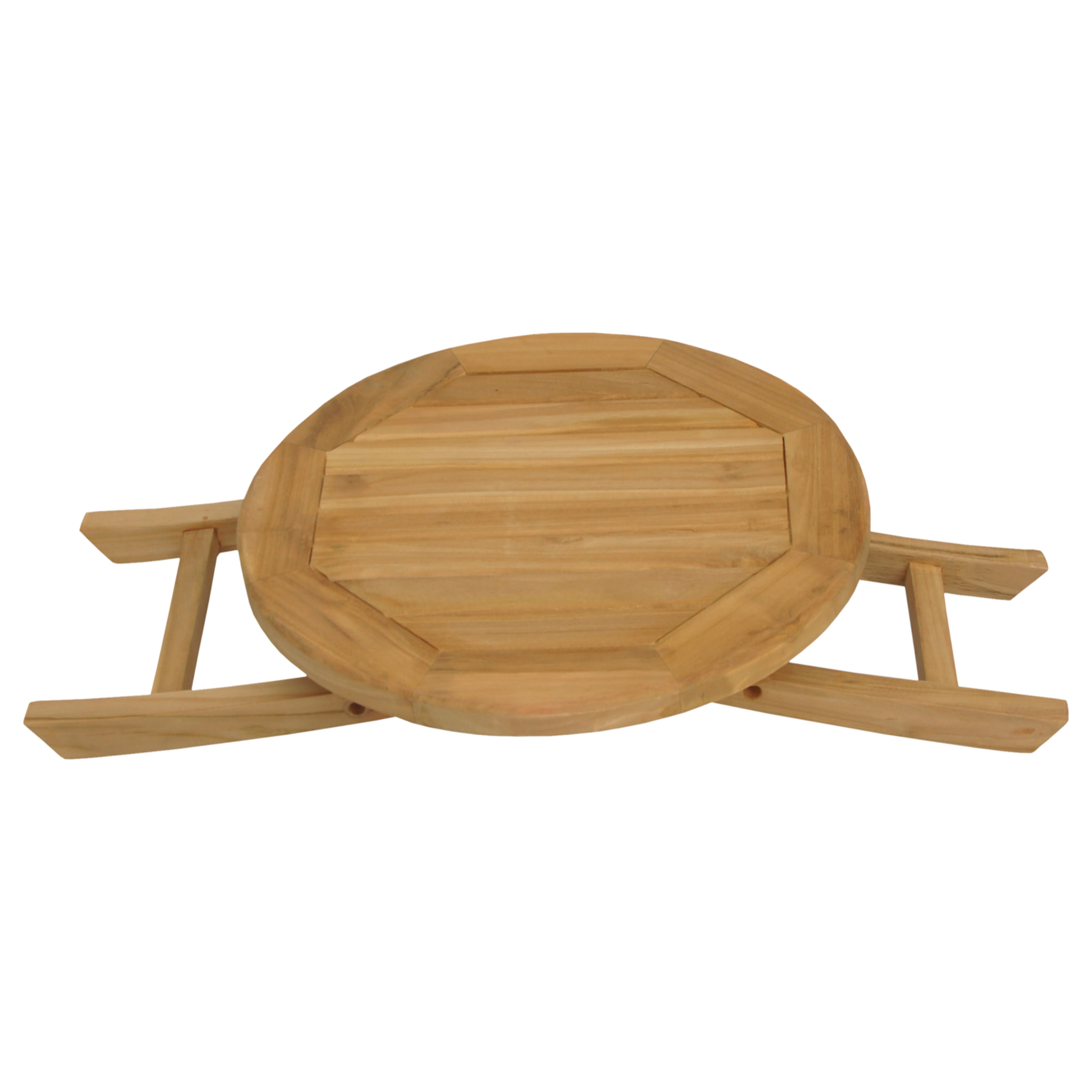 Table d'appoint ronde en teck massif 50cm LOMBOK
