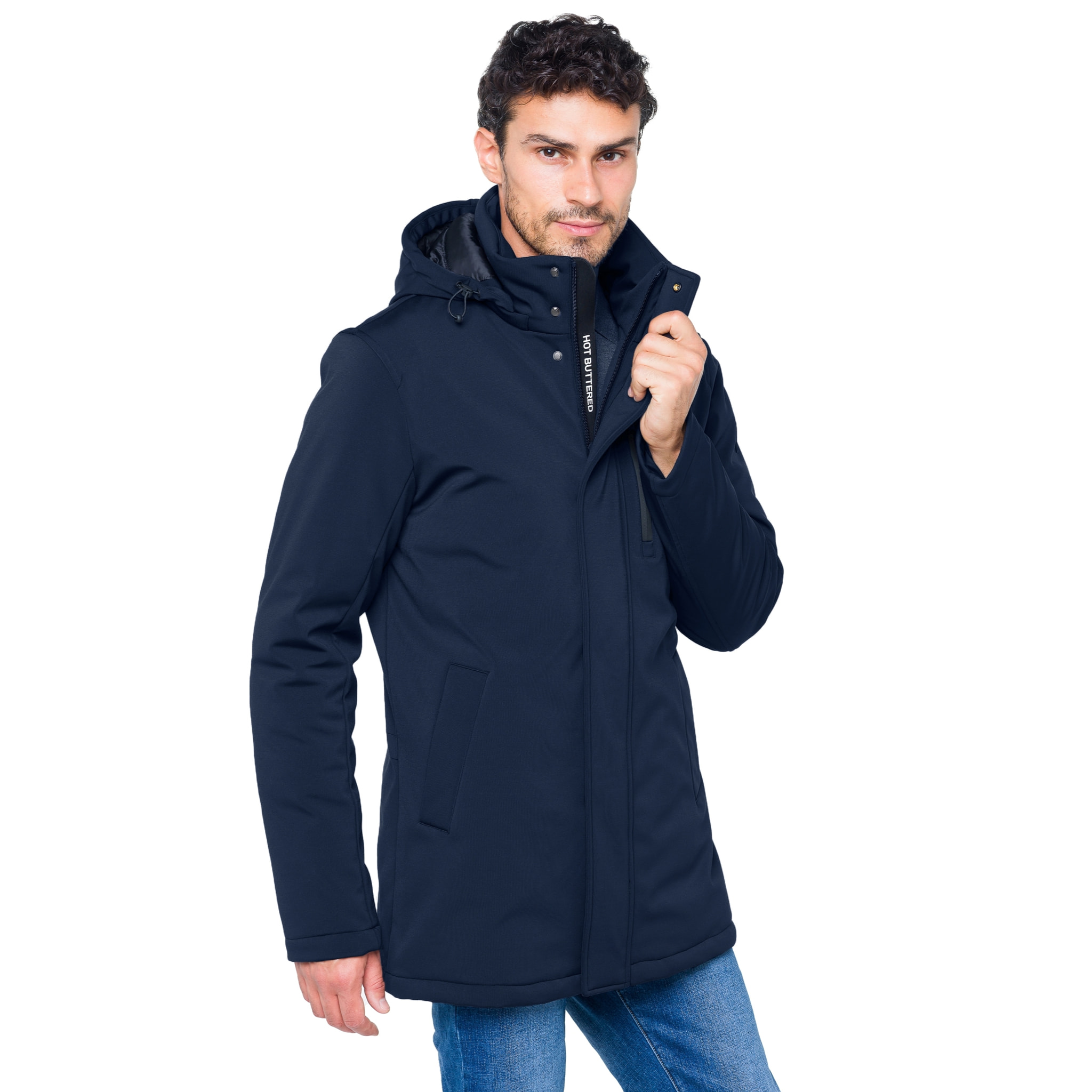 Giacca Hot Buttered termica impermeabile Nusakan blu navy.