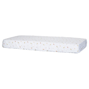 Lot de 2 draps housse bébé en coton bio blanc