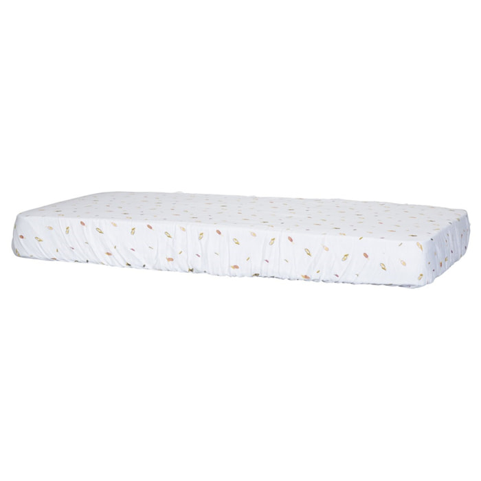 Lot de 2 draps housse bébé en coton bio blanc