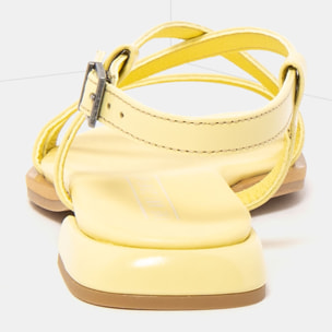 Sandalias 2001 NAPPA SHINNY PALE YELLOW / BERGAMO color Pale yellow