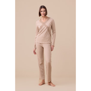 Pigiama donna in costina di viscosa articolo classic Noidinotte