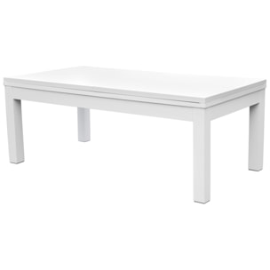 Table de billard convertible blanche tapis gris - Eddie