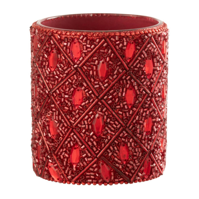 J-Line photophore - verre - rouge - large