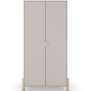 Armoire enfant 2 portes en bois - BASTIEN