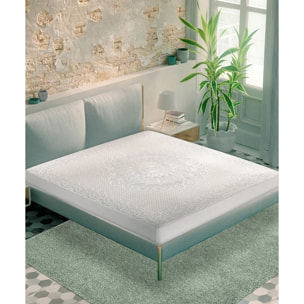 Coprimaterasso in cotone angoli elasticizzati altezza 30cm traspirante lavabile