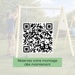 Balançoire en bois 1,90 m Artix VABI - 4 enfants